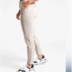 Athleta Slim Ankle Pants in Light Taupe